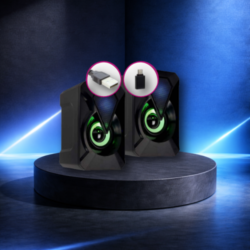 SPEAKERS SOLO USB + TIPO C RGB PARA PC